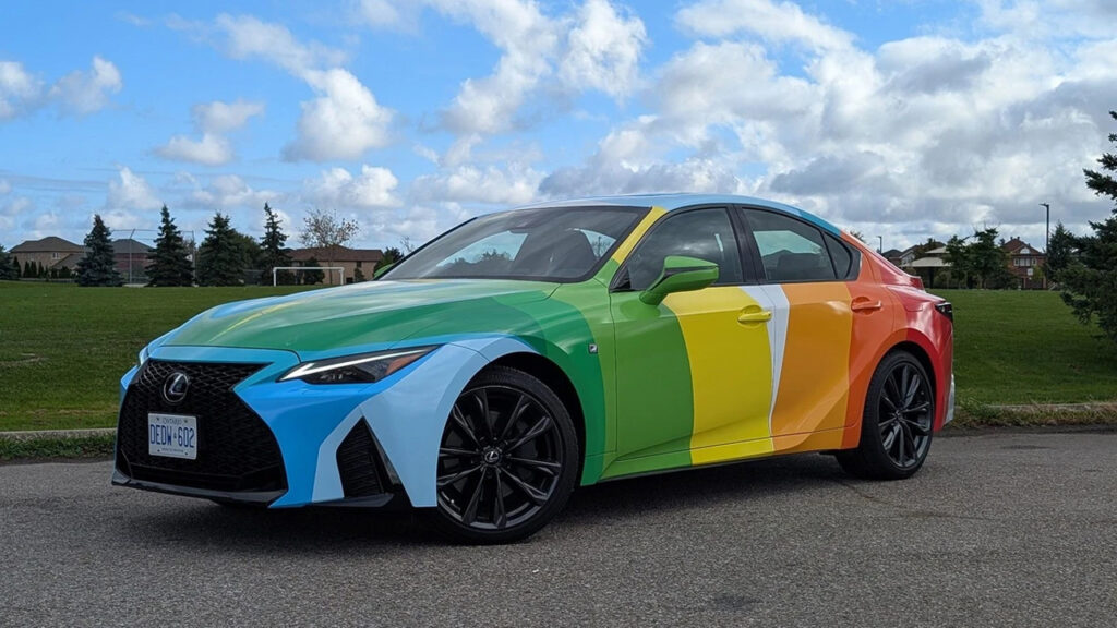 2026 Lexus IS 350 Review: A Millennial Mom’s Take on the Stylish Rainbow-Wrapped Sedan